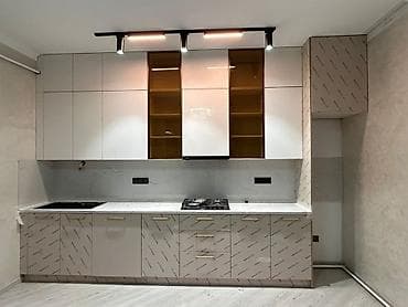 раковина с тумбой бу: Кухонный гарнитур, цвет - Серый — 6