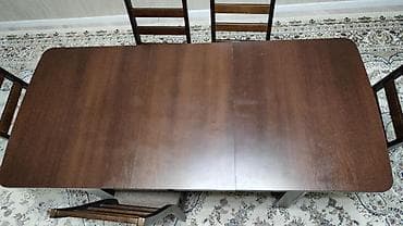 Стол и стул для зала, цвет - Коричневый — 1