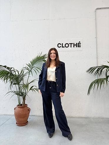 cloth: Брючный костюм, Прямые, Пиджак, Италия, Вискоза, Осень-весна — 2