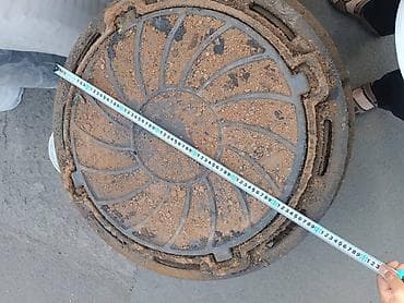 Люк канализационный чугунный, круглый, комплект «крышка + корпус»