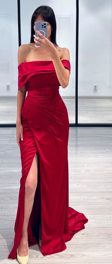 купить платье из итальянского шелка: Вечернее платье, Русалка, Длинная модель, Шелк, Без рукавов, S, M — 1