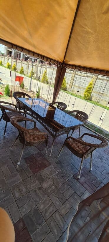 бунгало фонтан: Коттедж, ЦО Радуга West, Кош-Кол, Детская площадка, Парковка, стоянка, Охраняемая территория — 1