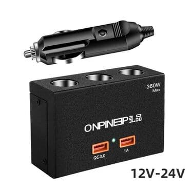 кондиционер для машины: Тройник Автомобильный разветвитель прикуривателя на 12/24V мощность — 7