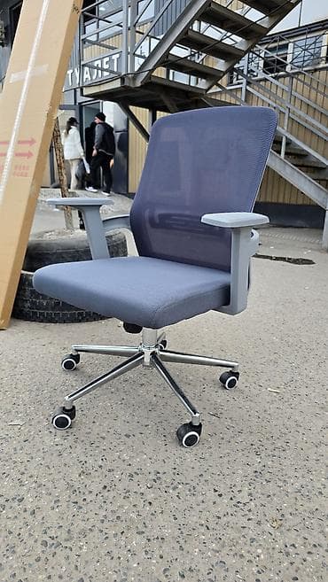 Офисные кресла: Офисное кресло, Новый, С колесиками, цвет - Серый, Самовывоз, Платная доставка — 5