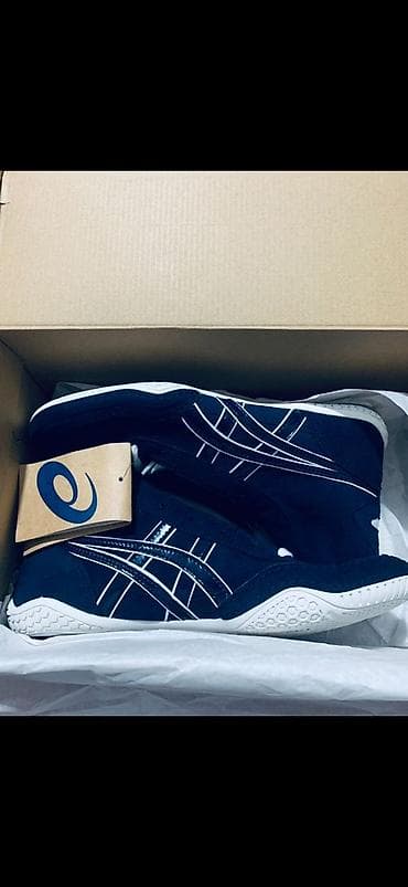 asics nova: Борцовки Asics - Цвет: темно‑синий верх, белая подошва и фирменные — 1