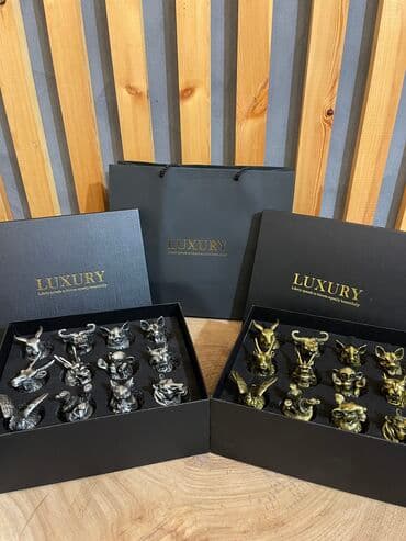 набор бокалов: Набор рюмок в подарочной коробке. Стопки перевертыши. 12 штук Стекло — 5