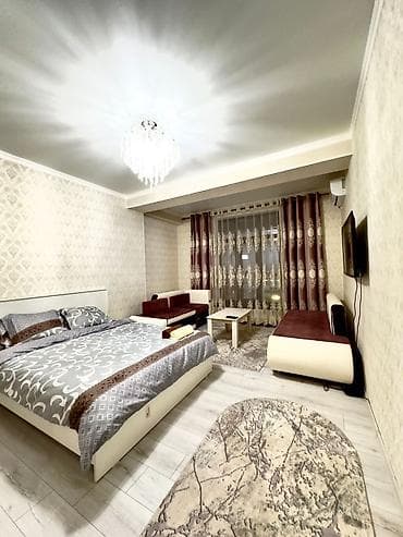 Аренда квартир: Студия, Эконом, Асанбай мкр, Душевая кабина, Постельное белье, Кондиционер — 1