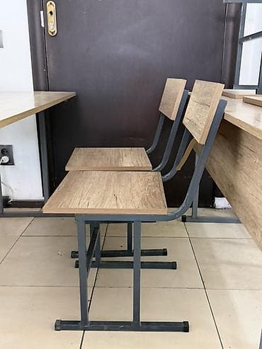 парта школьная двухместная: Комплект парты и стула, цвет - Серый — 2