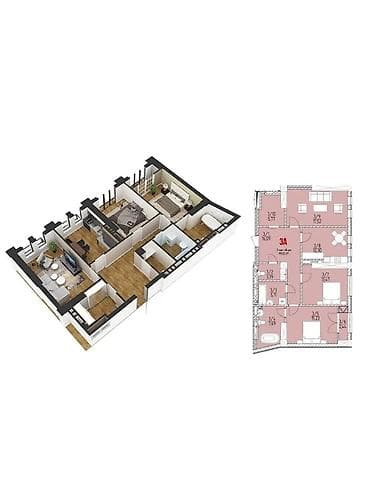 816: 3 комнаты, 104 м², Элитка, 8 этаж — 5