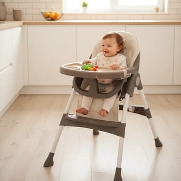 продажа кухонного гарнитура бу: Детский стул, Б/у, Пластик, цвет - Серый, Самовывоз, Платная доставка — 1