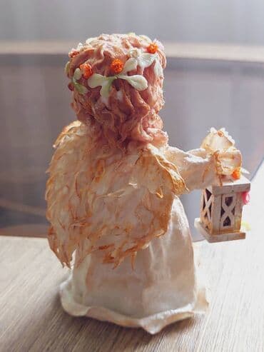 шкаф купе 3 х дверный с зеркалом: ЁЛОЧНАЯ ИГРУШКА «АНГЕЛОЧЕК» ✨ Очаровательный ангелочек, сделанный — 5