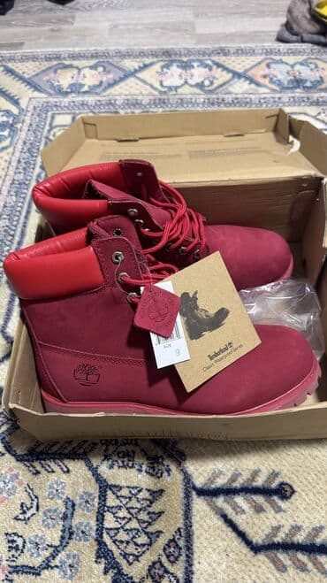 Мужские ботинки, 41, Timberland, Новый, цвет - Красный, Самовывоз, Платная доставка