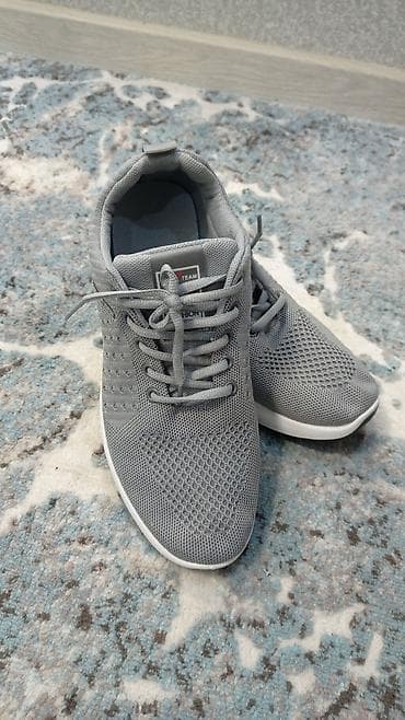 nike react: Легкие серые кроссовки New Fashion - Верх: дышащий текстильный — 3