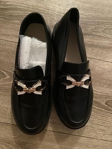 лоферы бу: Женские лоферы черные -38размер - Классическая модель - Универсальный — 2