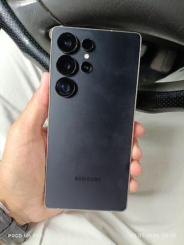 22 дюйма: Samsung Galaxy S25 Ultra, Б/у, 256 ГБ, цвет - Черный, 2 SIM — 2