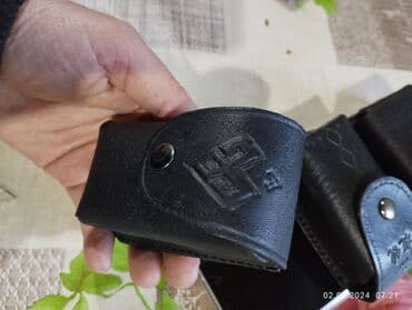 чехлы для очков: Чехол для автоключа натуральная кожа Наременный На кнопке ручная — 2