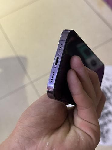 dark project: IPhone 14 Pro, Б/у, 512 ГБ, Deep Purple, Защитное стекло, Чехол, 79 % — 6