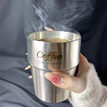 third edition solution: Стальная кружка для кофе “Coffee” - Материал: пищевая нержавеющая — 3
