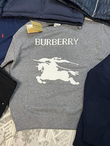 Жеке буюмдар: Эркектердин свитери, L, Burberry, Жаңы, түсү - Боз — 2