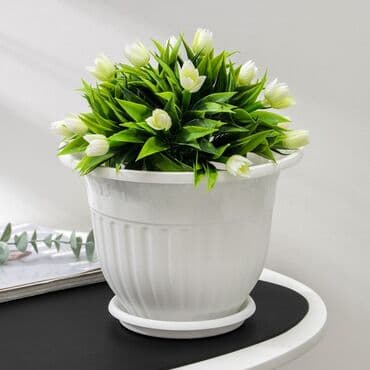 Цветочный горшок 25 л белый