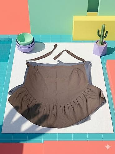 Ашкана фартугу (алжапкыч) ​Модели: Белге байлануучу жарым тегерек