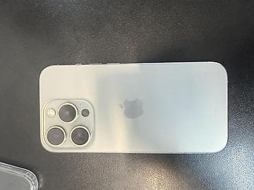 IPhone 15 Pro, Б/у, 128 ГБ, Natural Titanium, Защитное стекло, Чехол, 86 %