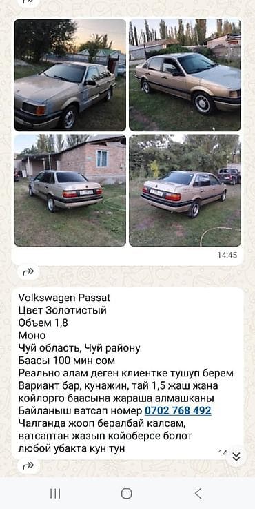 гетс капот: Volkswagen Passat: 1994 г., 1.8 л, Механика, Бензин, Седан — 1