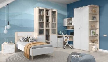 мебел кровать: Спальный гарнитур, Новый, Односпальная кровать, Двуспальная кровать, Двухъярусная кровать, Россия, В рассрочку, ДСП, Бесплатная доставка — 3