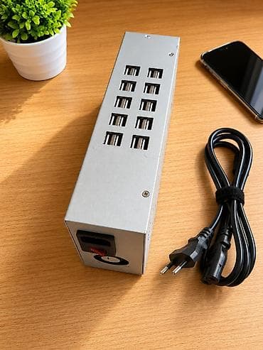 Многопортовое настольное зарядное устройство USB (12 портов) - 12