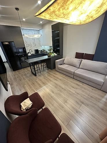 osh flat: 2 комнаты, 55 м², Асанбай мкр Элитка, 6 этаж, Дизайнерский ремонт — 8