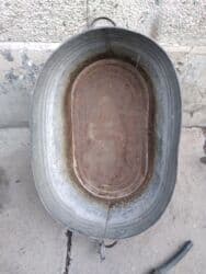 набор эмалированной посуды: Овальная оцинкованная корыто-ванна (таз) большого объема — 2