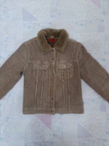 куртка женская xl: Джинсовая куртка, Классическая модель, Зима, С меховой отделкой, M — 1