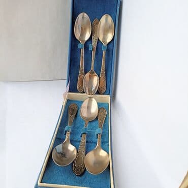 стоимость фарфоровых статуэток: НОВЫЙ НАБОР: МЕЛЬХИОРОВЫЕ ЧАЙНЫЕ ЛОЖКИ В ПОДАРОЧНОЙ КОРОБКЕ С — 2