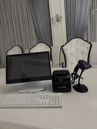 Кронштейндер, түркүктөр: Комплект для кассы/учёта товаров (POS) Состав: - Сенсорный моноблок — 1