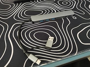 Многофункциональный USB‑C хаб + переходник USB‑A→USB‑C Компактная