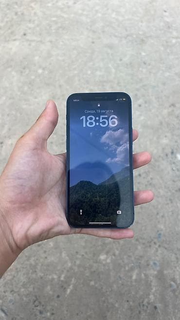 iphone 1e: IPhone 12 mini, Б/у, 128 ГБ, Синий, Чехол, Коробка, 72 % — 2