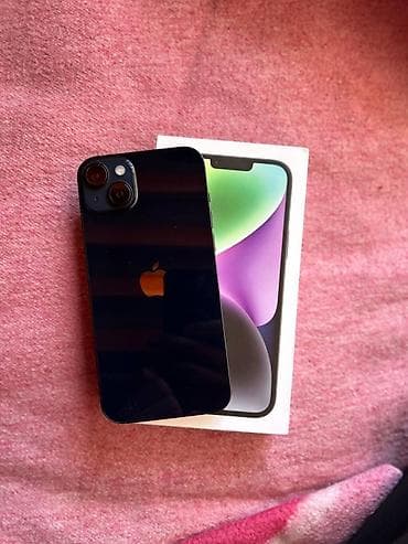 IPhone 14, Б/у, 128 ГБ, Midnight, Коробка