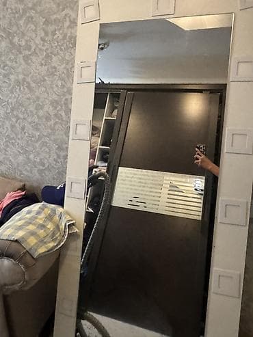 зеркало самоклейка: Напольное зеркало с подсветкой - Большое прямоугольное зеркало в — 2