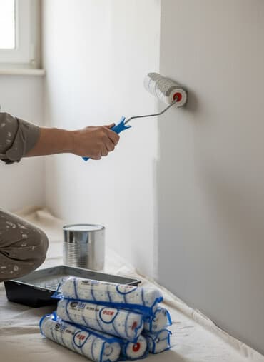 Малярные валики в индивидуальной упаковке, предназначенные для