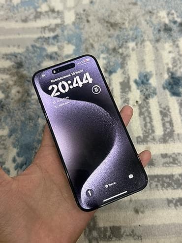iphone mobile: IPhone 15 Pro Max, Б/у, 256 ГБ, Черный, Чехол, 83 % — 1