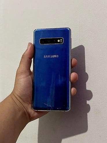 cd disk: Samsung Galaxy S10, Б/у, 128 ГБ, цвет - Синий, 2 SIM — 1