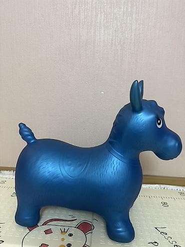 водный батут: Прыгучая надувная игрушка-пони для детей. - Материал: плотная — 3