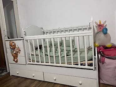 Детская кровать трансформер, Б/у, Другой тип, цвет - Белый — 1