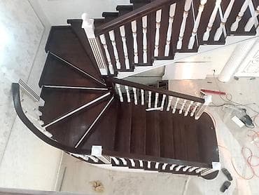 Лестницы и комплектующие на заказ: Деревянная лестница Для дома, Форма лестницы: Г-образная, Стиль: Классический — 4