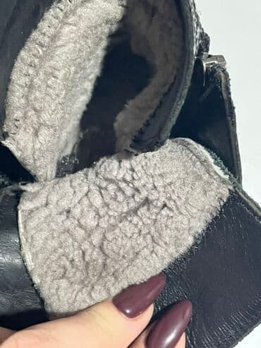 сапоги зимние женские натуральная кожа натуральный мех распродажа: Детская зимние ботинки - Материал верха: черная натуральная кожа с — 2