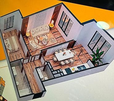 срочно гарит: 2 комнаты, 67 м², Элитка, 14 этаж, Готовая ПСО (под самоотделку) — 2