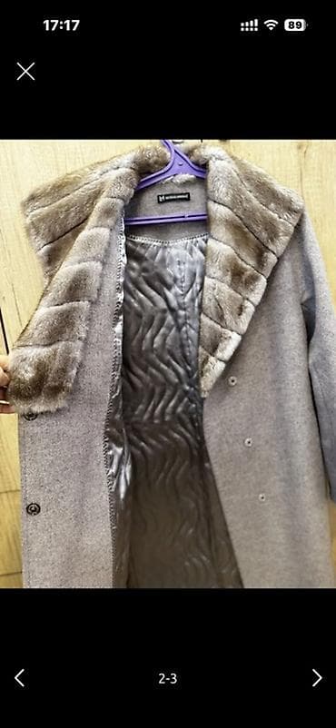 шубы норковая: Женское пальто с воротником норки Евро зима,Размер 46-48,в идеальном — 2