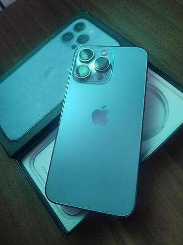 IPhone 13 Pro, Б/у, 128 ГБ, Sierra Blue, Зарядное устройство, Защитное стекло, Чехол, 72 %