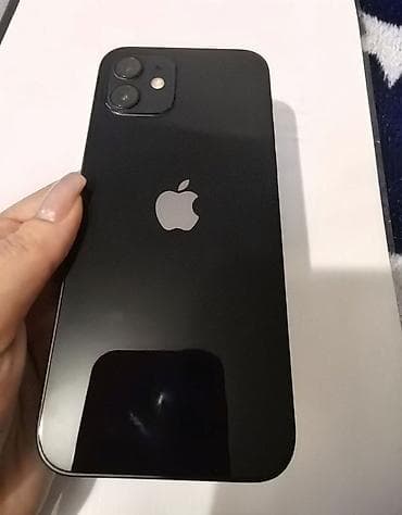 IPhone 12, Б/у, 128 ГБ, Черный, Кабель, Коробка, 78 %
