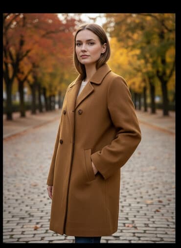 Пальто: Пальто, Осень-весна, Короткая модель, Двубортная модель, S — 2